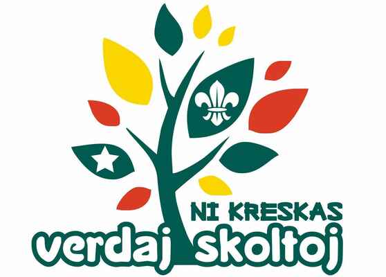 Logo mezinárodní mládežnické organizace "Zelení skauti", která pořádá také své vlastní akce