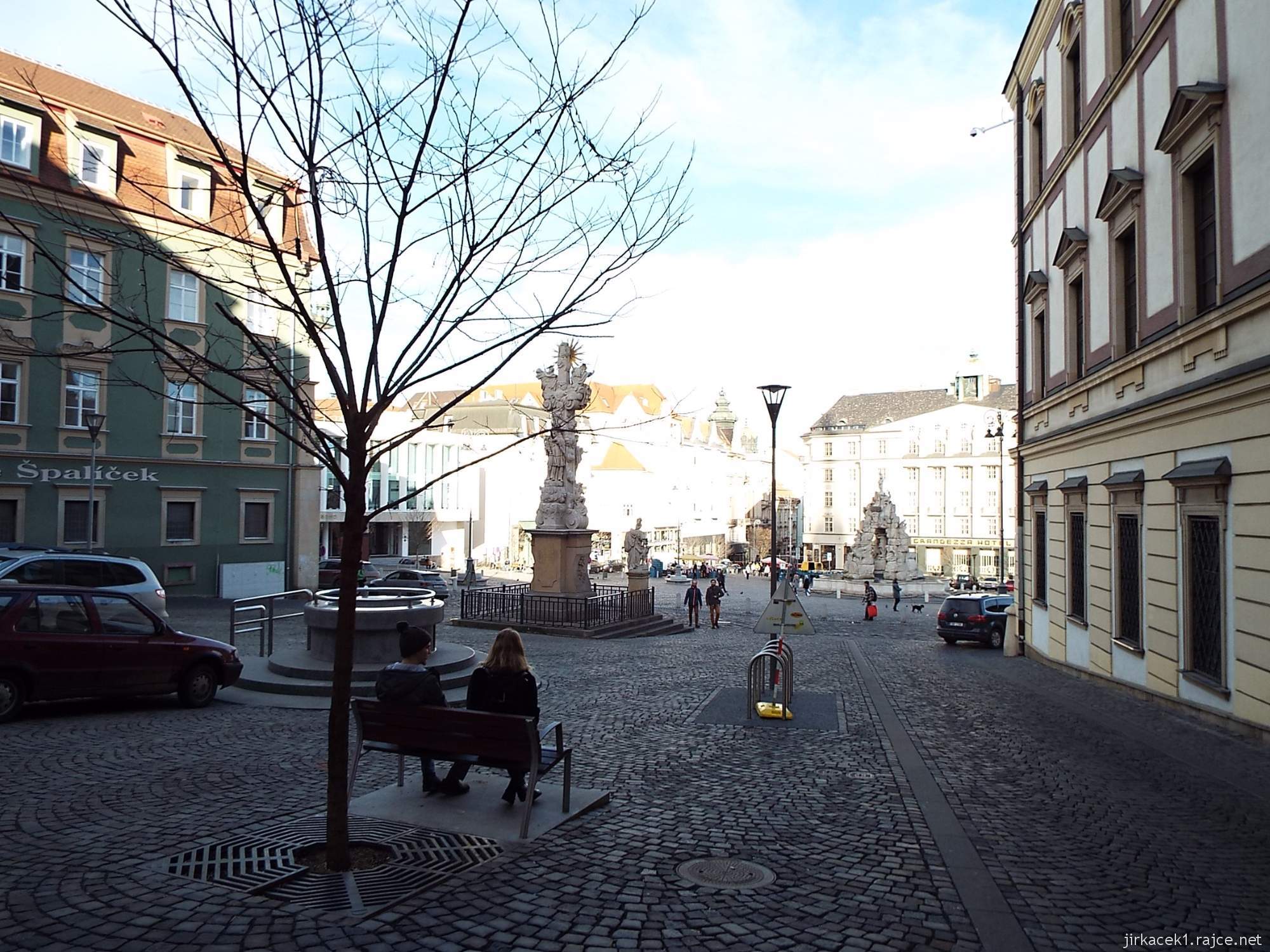 Brno - Zelný trh - pohled z horní části náměstí dolů