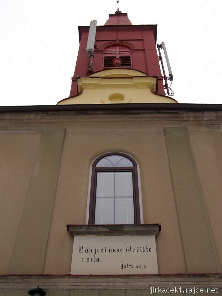Choceň - kostel Českobratrské církve evangelické - průčelí s věží