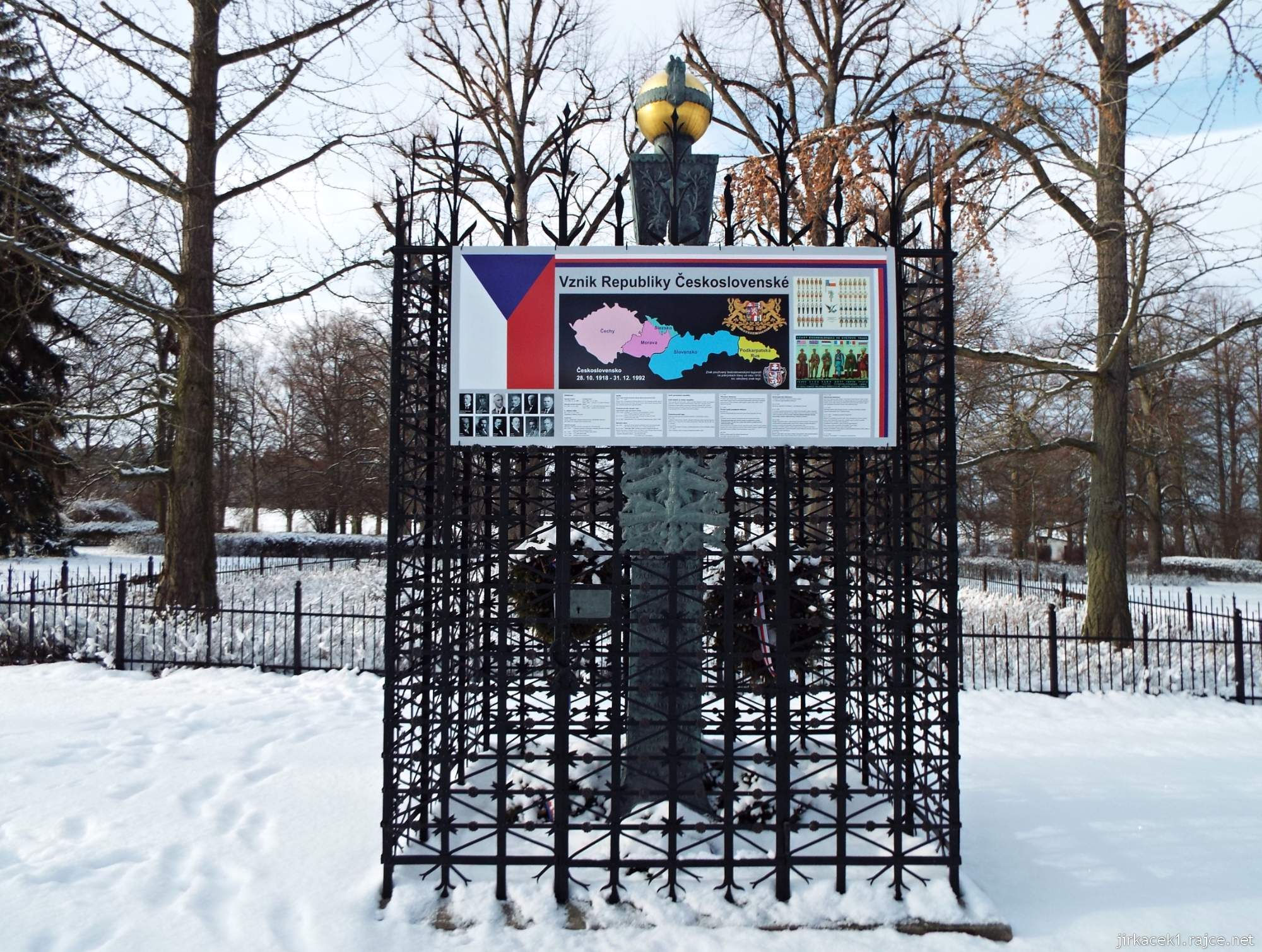 Růžový palouček - památník v zimě