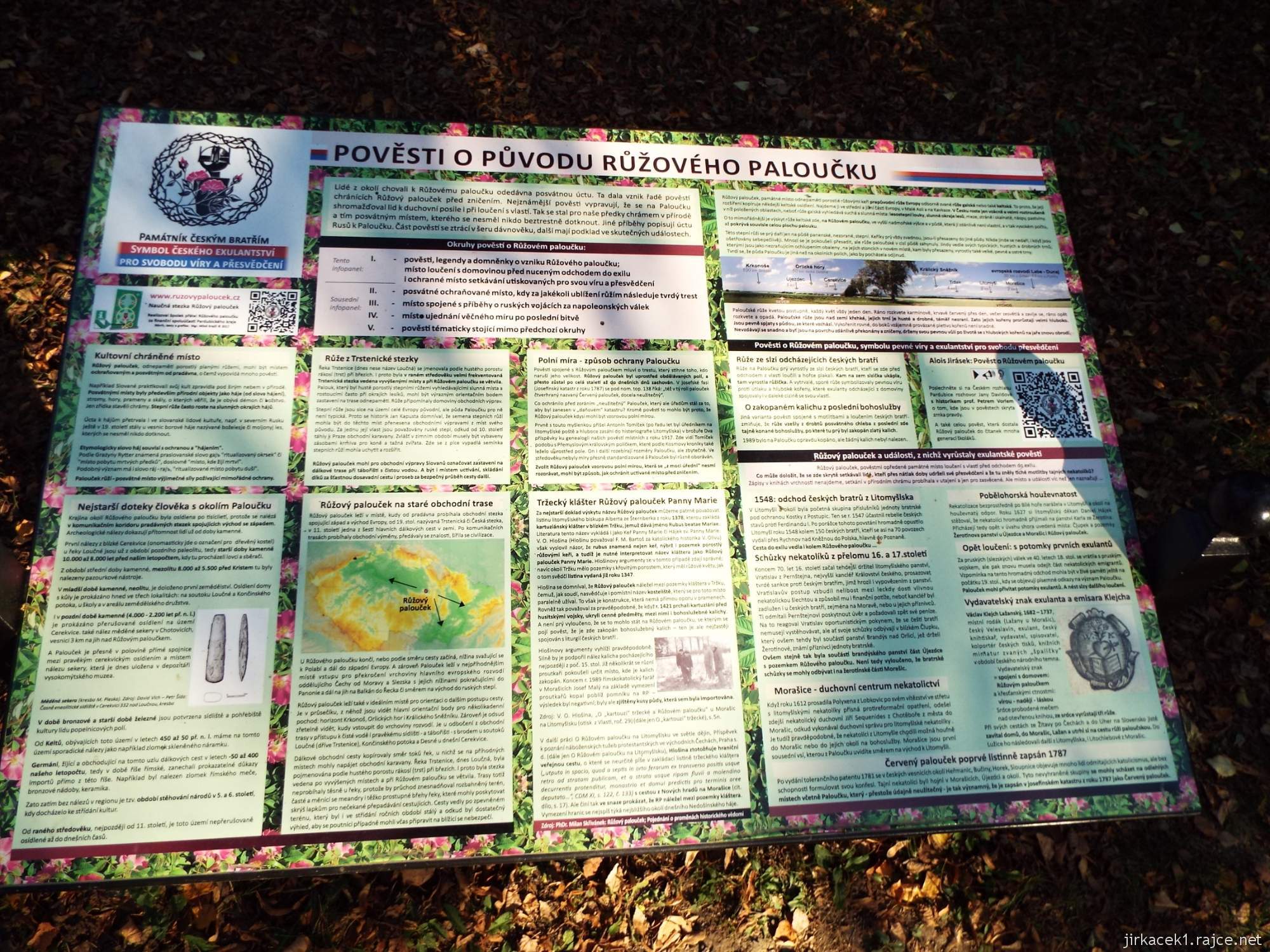 Růžový palouček - třetí informační panel