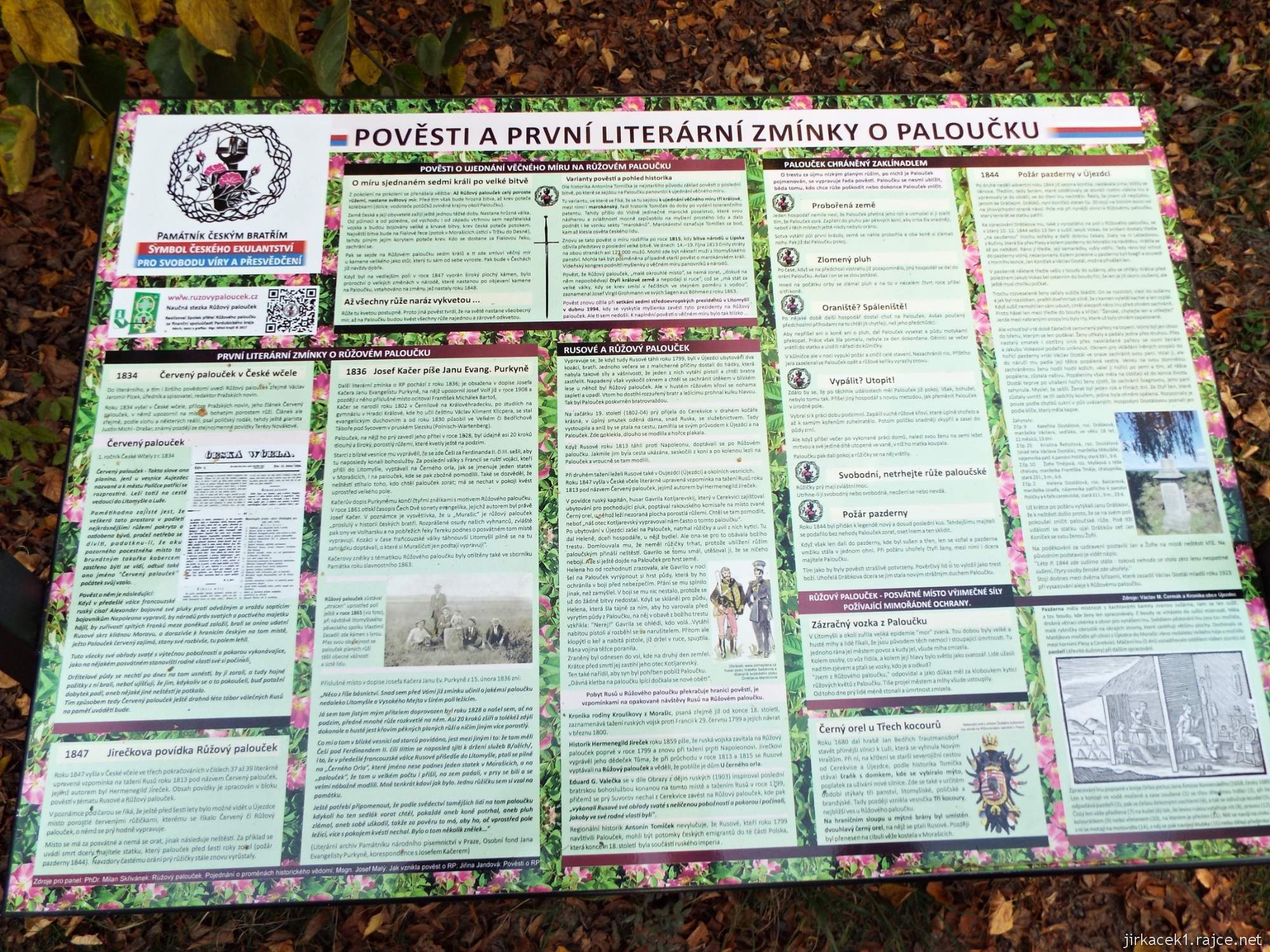 Růžový palouček - čtvrtý informační panel