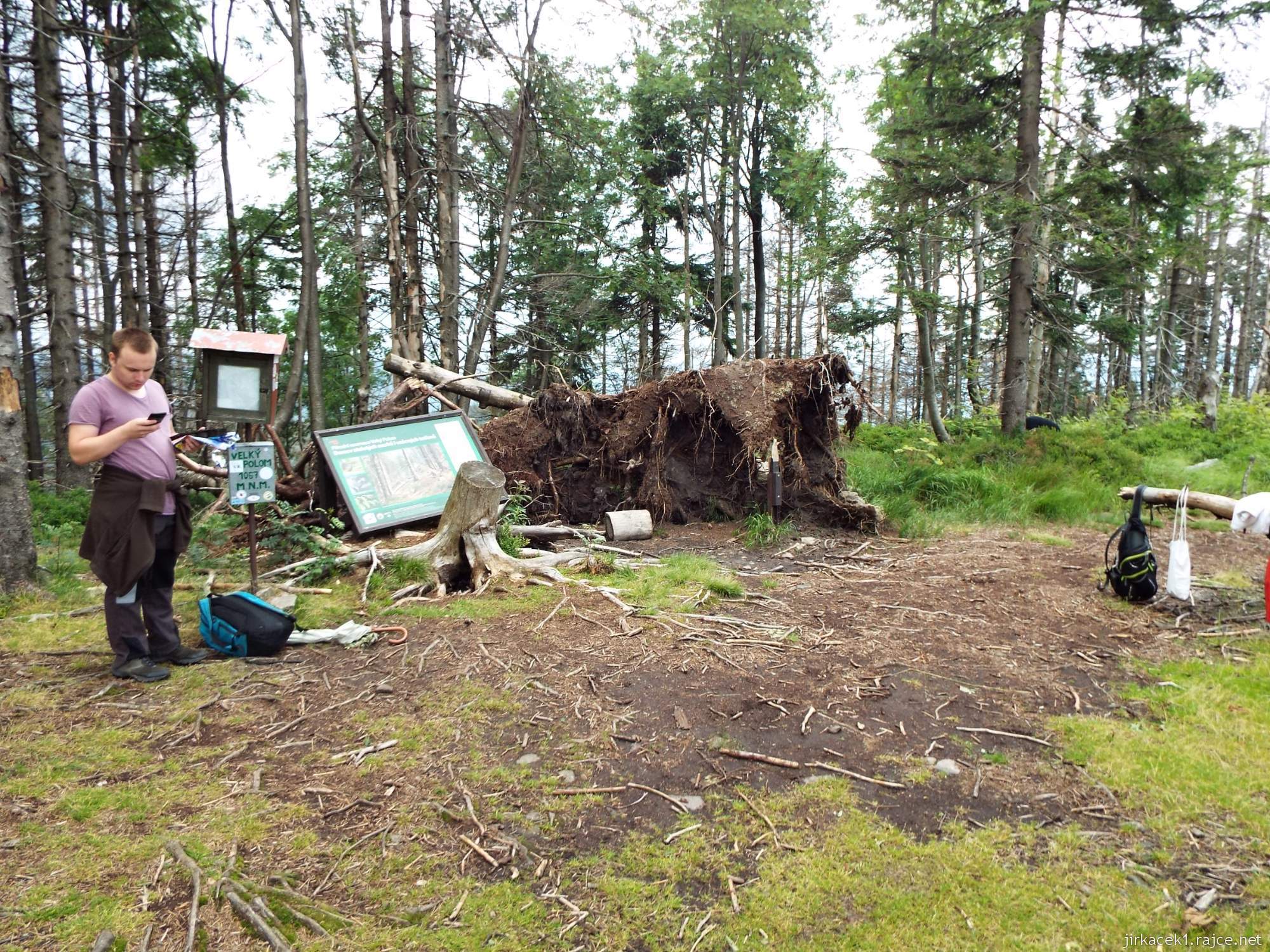 I túra po hřebeni 173 - Velký Polom - po odlovu keše na vrcholu