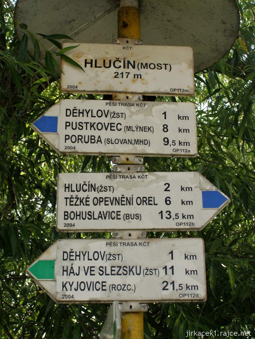 Hlučín - jezero Štěrkovna - rozcestník