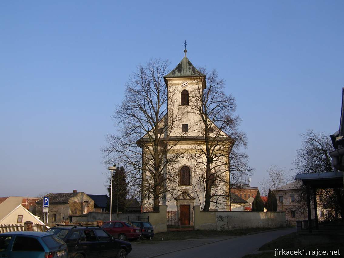 Horka nad Moravou - kostel sv. Mikuláše - čelní pohled