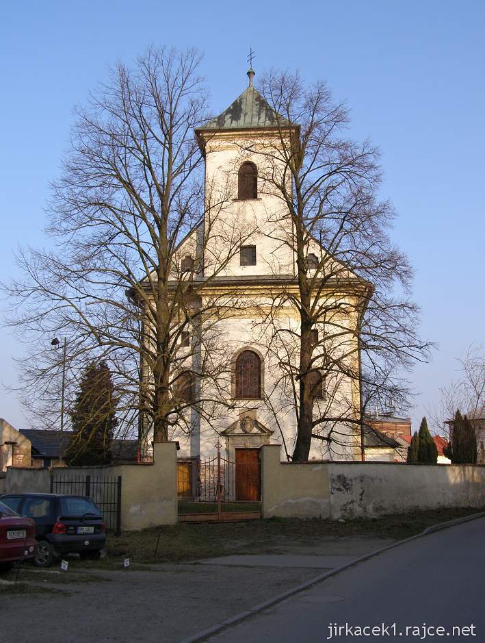 Horka nad Moravou - kostel sv. Mikuláše - čelní pohled